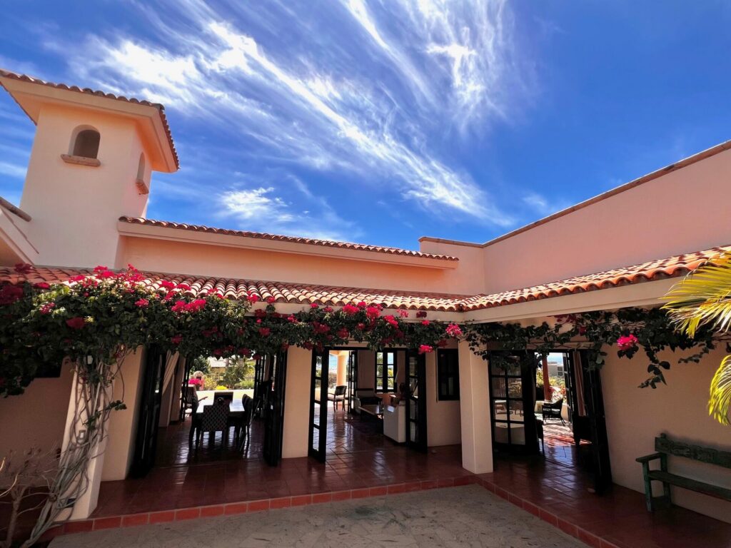 Puerto Los Cabos La Noria One of the first homes built in La Noria, within the amenity rich development of Puerto Los Cabos, this very unique two bedroom, two bath home, followed the Hacienda style's original design guidelines, with a large entry courtyard, rooms to the sides and opening to the main living area, kitchen and outdoor patio/deck.The initial concept and plans were designed with a third bedroom in mind, to be built at a different time, yet the functionality of the two bedroom house ended up suiting its owners well and thus house did not grow within the still remaining buildable area of the homesite.Subsequently, a second design concept was planned, to build a second level master bedroom with panoramic – Ave Mision San Diego, San Jose del Cabo, BS
