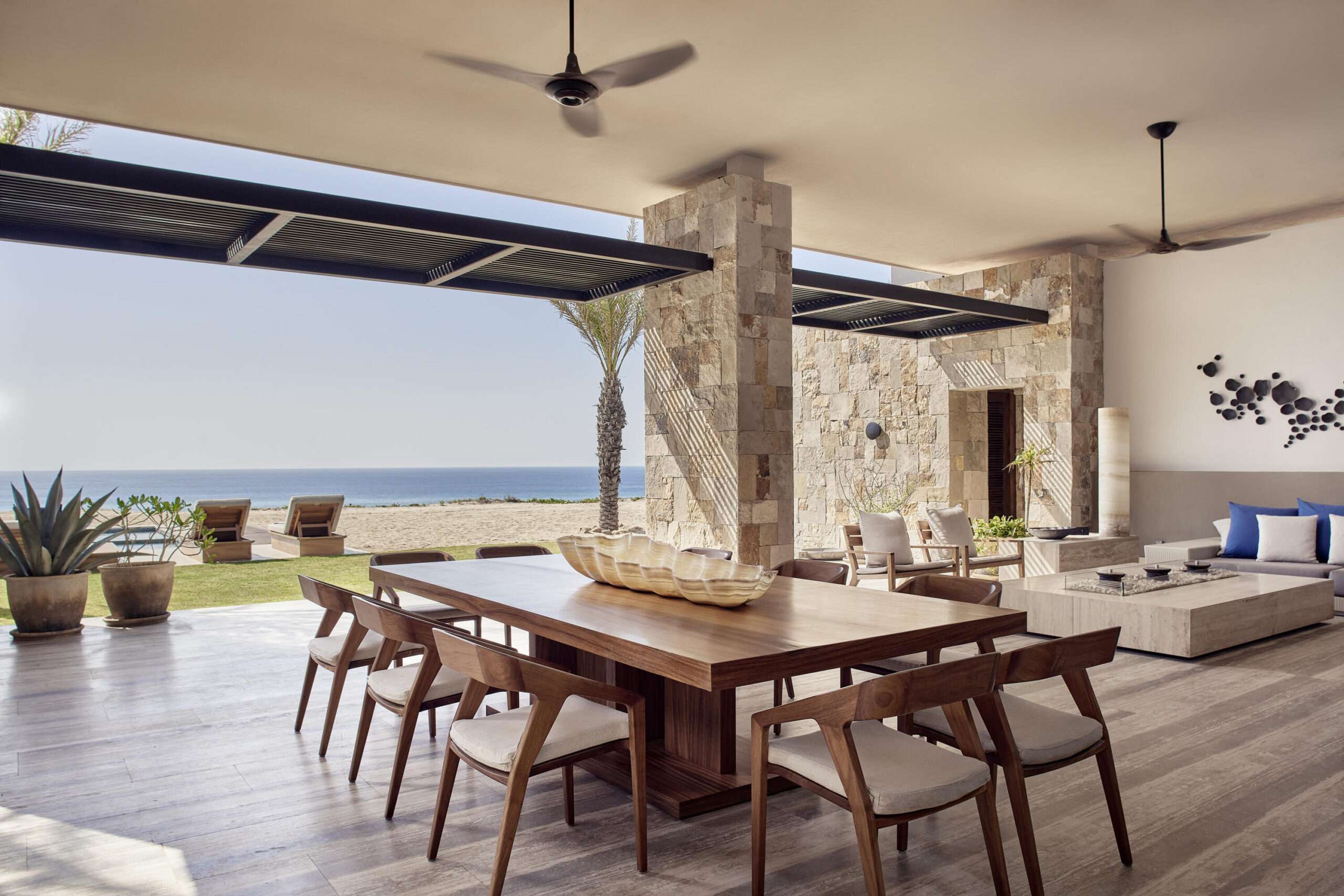 Puerto Los Cabos West Enclave Ritz-Carlton Experience the ultimate in beachfront living at the Grand Reserve Residence, located within Zadún, a Ritz-Carlton Reserve in Puerto Los Cabos. This exceptional move in ready two-story villa offers over 14,600 sq. ft. of interior space with five bedrooms, five full bathrooms, and two half baths. Thoughtfully designed by Uribe Krayer Arquitectos, the home blends modern architecture with natural materials, creating a seamless connection between indoor and outdoor living. Enjoy expansive ocean for sale