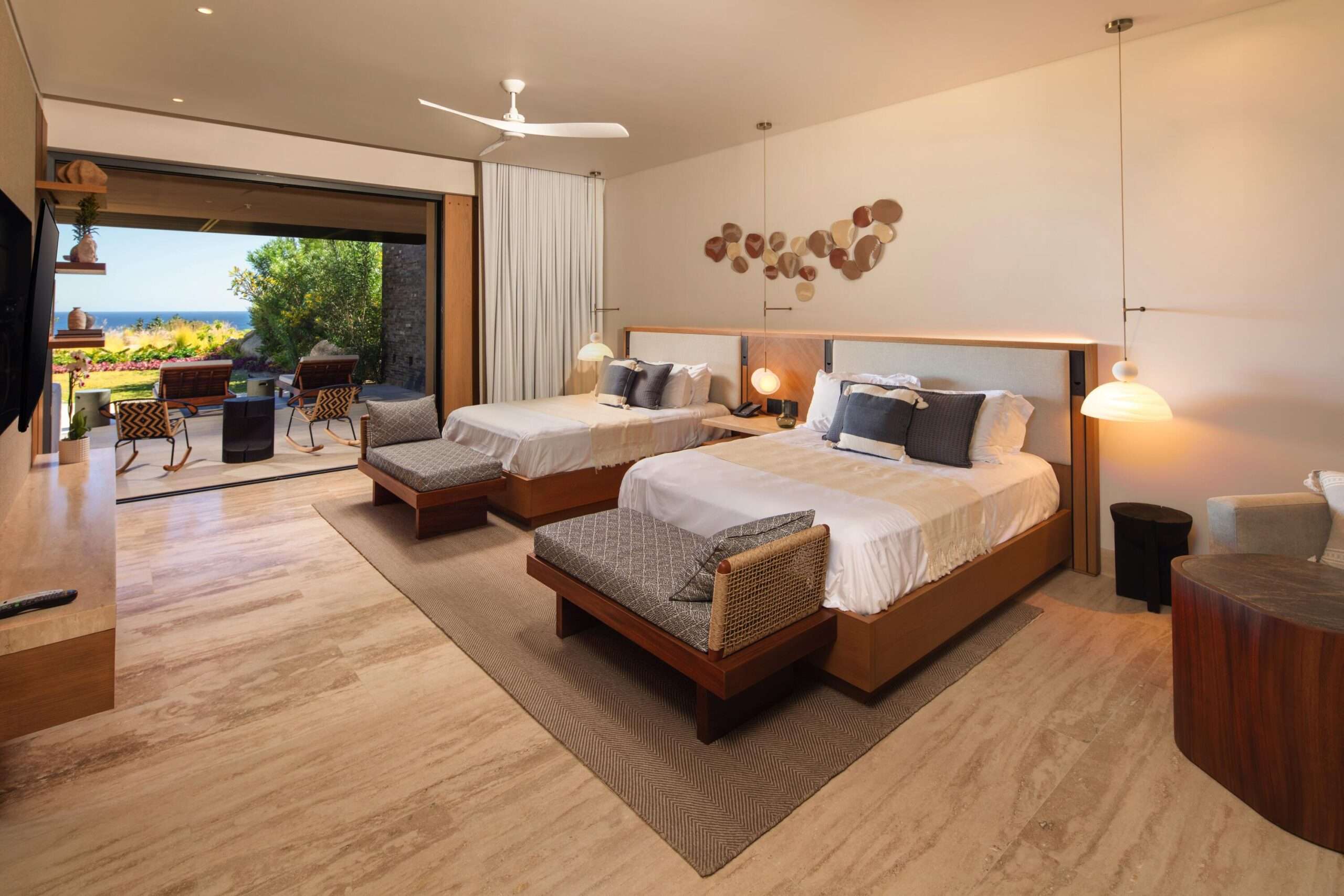 Puerto Los Cabos North Enclaves Ritz Carlton Move in Ready, Residence C-102 at The Residences at Zadún, a Ritz-Carlton Reserve, offers 3 bedrooms + den and 5,506 sq ft of indoor-outdoor living. Located on the ground garden level of Building C, The Residence represents the first Ritz-Carlton Reserve approved furniture package. This turn-key home features a private plunge pool and jacuzzi, garden and ocean for sale